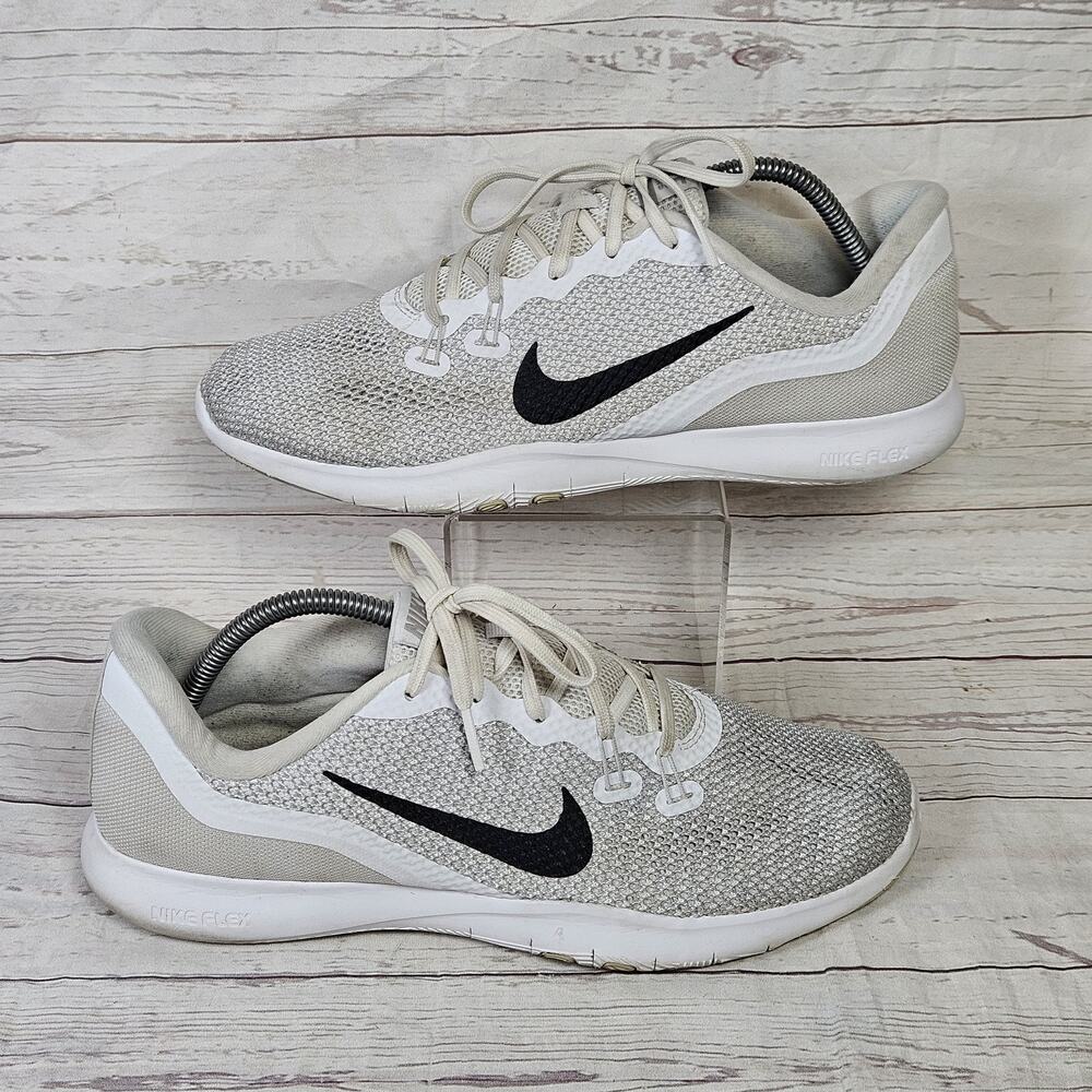 Nike Flex TR 7 898479-100 White Silver Running Training Shoes Womens US Size 11